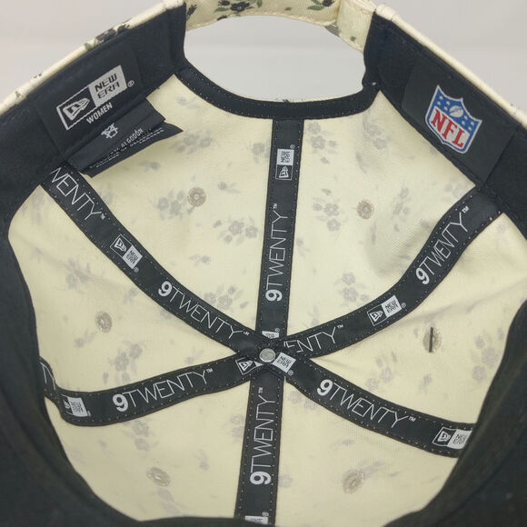 New Era Las Vegas Raiders Adjustable Floral  Flower Pattern Hat Cream NWT OSFA - Picture 2 of 5